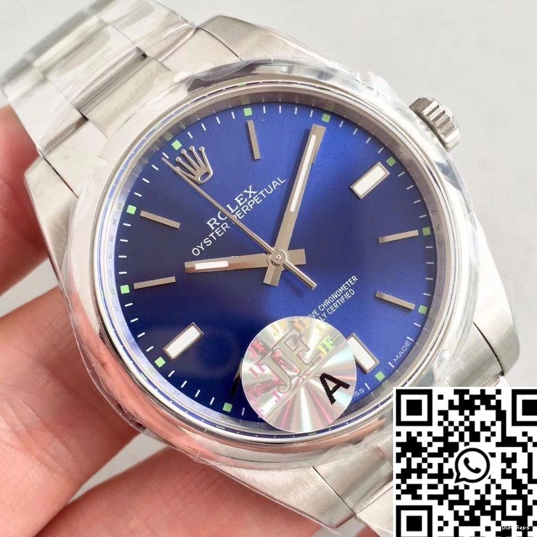 114300 Dial Rolex Perpetual Factory Oyster JF 39 Blue 0306